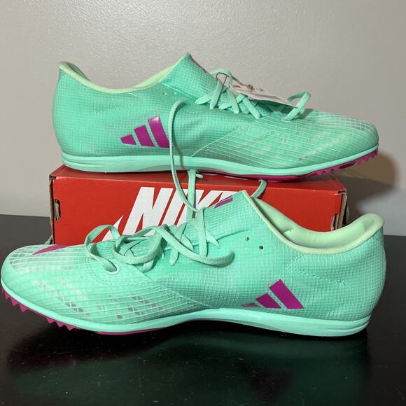 Adidas Adizero Distancestar Mens Size 12 Track & Field Cleats GV9078 Neon Green - Picture 2 of 9